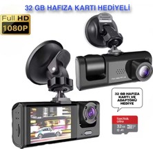 Teknoparkx Ekranlı Çift Yönlü Araç Içi Kayıt Cihazı, Full Hd 1080P Çözünürlük ve Gece Görüş Ö