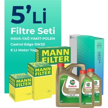 Mann Filter  Mercedes GLC220 Dizel Filtre Bakım Seti Cast Rol Motor Yağlı (2023-2025) 5 Li