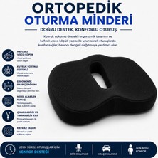 Viscora Ortopedik Oturma Minderi – Kuyruk Sokumu Destek Minderi Uzun Süreli Oturuşlar Için Ergonomik Ofis ve Araç Koltuğu Minderi Visco Minder