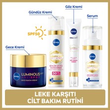 Nivea Luminous630 Leke Karşıtı Cilt Bakım Seti, Cilt Serumu, Göz Kremi, SPF50 Güneş Koruyucu Yüz Kremi ve Gece Kremi, Çeyiz Seti