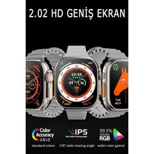 Teknoparkx Kordon Kilitli Vidalı Gri Akıllı Saat, 2.08 Inç Ekran, Nabız ve Uyku Takibi, Gps ve Suya Dayan