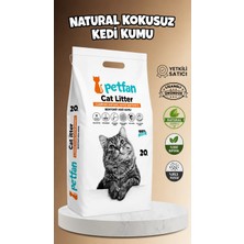 Petfan Natural Kokusuz Topaklanan Bentonit Kedi Kumu 20 Lt