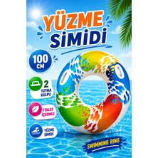 Hak-İş Oyuncak Tutmalı ve Dalga Desenli Deniz & Havuz Simidi 100 cm