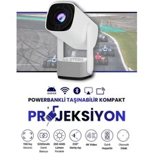 Gees Global Taşınabilir LED Projeksiyon Cihazı, 1080P Çözünürlük ve 4K Destekli, Kablosuz Bağlantı Öz