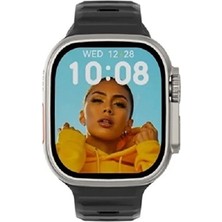 Gees Global 49 mm Ekranlı Gps Özellikli Siyah Silikon Kordonlu Akıllı Saat ve Aktivite Takip Cihazı