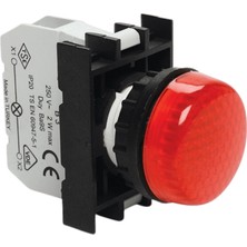 Emas B0K0XK B Serisi Plastik Led'li 100-230V Ac Kırmızı 22 mm Sinyal