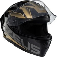 Zeus ZS-826 Bk3 Gold Kapalı Kask (Pinlock Dahil) S