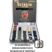 Gees Global 49 mm Ekranlı 10 Fonksiyonlu Akıllı Saat, Nabız ve Uyku Takibi Özellikli, Siyah Kordonlu