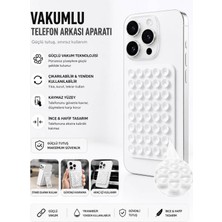 Galeriyo Vakumlu Silikon Vantuzlu Yapışkanlı Telefon Tutucu Çok Amaçlı Güçlü Vantuzlu Telefon Tutucu Beyaz