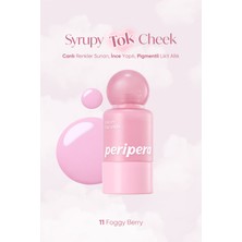 Peripera Ince Yapılı, Ciltle Bütünleşen, Pigmentli Likit Allık Perıpera Syrupy Tok Cheek (11 Foggy Berry)