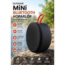 Yenilig Outdoor Mini Bluetooth Hoparlör Kablosuz Taşınabilir Speaker Siyah Güçlü Bass USB Şarjlı Kompakt Mini Hoparlör