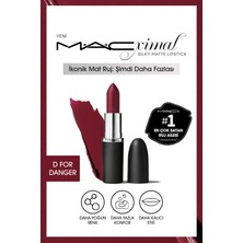 MACximal Silky Matte Lipstick Bordo Renkli Nemlendirme Etkili 12 Saat Kalıcı Ruj - D For Danger