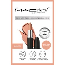 MAC MACximal Sleek Satin Lipstick İkonik Saten Bitişli Ruj-FLESHPOT 3.5GM
