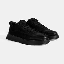 Desa Erkek Siyah Bağcıklı Nubuk Deri Sneaker