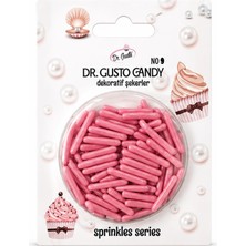 Dr. Gusto Pembe Çubuk Spagetti Şekilli Pasta Süsleme Şekeri