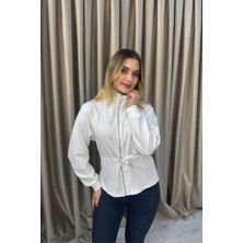 Venilife Kadın Örme Dokumalı Kuşgözü Kordonlu Günlük ve Spor Fermuarlı Ceket