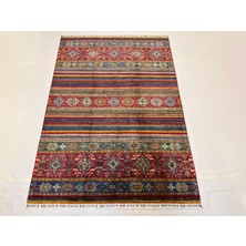 El Dokuma Afgan Halı Khorjin Desenli Kök Boya 173 x 246 cm