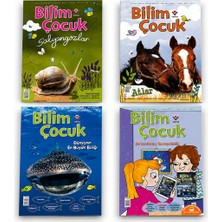 Tübitak Bilim Çocuk Dergisi 4'lü Set | Salyangozlar, Atlar, Dünyanın En Büyük Balığı ve Artırılmış Gerçeklik | Eğitici Çocuk Bilim Dergileri Koleksiyonu