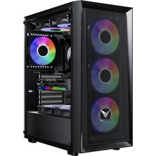 Vento VG17F 650W 80+ Bronze 4X120MM Frgb Fan Temperli Cam USB 3.0 Mesh Atx Gaming (Oyuncu) Kasa