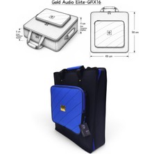 Gold Audio ELITE-GRX16 Mikser Için Uyumlu Profesyonel Soft Case Taşıma Çantası Mavi