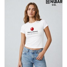 Nubarco Motivasyonel Sözler Tasarımlı %100 Pamuklu Unisex Yüksek Baskı Kaliteli Body Crop (Body Tee)