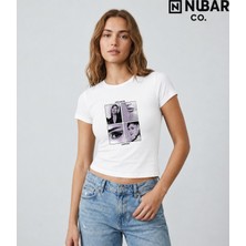 Nubarco Ariana Grande Tasarımlı %100 Pamuklu Unisex Yüksek Baskı Kaliteli Body Crop (Body Tee)
