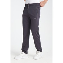 RDR-X Erkek Füme Cep Detaylı Rahat Kesim Düz Paça Dalgıç Kumaş Eşofman Altı