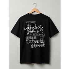 Nubarco Sherlock Holmes Özel Baskı Tasarımlı Unisex Premium Pamuklu Tişört