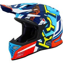 Kyt Skyhawk Kask Hyperflow Matt Lıght Blue  Red