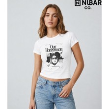 Nubarco Lana Del Rey Tasarımlı %100 Pamuklu Unisex Yüksek Baskı Kaliteli Body Crop (Body Tee)
