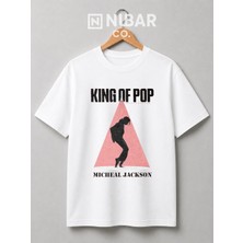Nubarco Pop'un Kralı Michael Jackson Özel Tasarım Premium Kalite Pamuklu Unisex Tişört