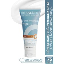 Mineaderm UV Care & Moisturizing Cream SPF 50+ 75 ml - Nemlendirici Yüz Güneş Kremi, Yüksek UV Koruma, Tüm Cilt Tipleri İçin