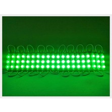 Balp Modül 3 LED 3W Kablolu Parmak LED  5 Adet Yeşil Renk
