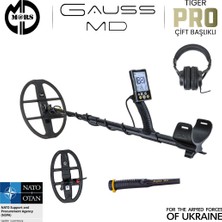 Gauss Md Dedektör – Tıger 33X25,5CM + Snıper 25X15CM Başlık – Pin