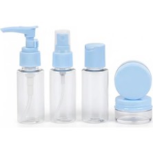 Elif Asya Ceyiz Tekstil 5’li Seyahat Dolum Şişe Seti 30 ml Şeffaf Taşıma Çantalı