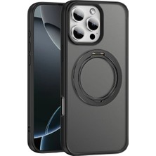 Yesido iPhone 16 Pro ile Uyumlu PC15 Razor Magneticsafe Standlı Kapak - Siyah