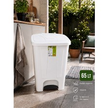Lorempbox 65 Lt Pedallı Çöp Kovası Iç Kovasız Beyaz Renk