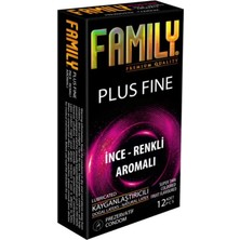 Red Womans Family Plus Fine - Süper Ince, Renkli ve Meyve Aromalı - Renkli Geceler Prezervatif