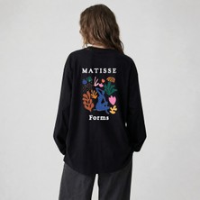 Nubarco Matisse Tasarım Özel Desenli Premium Unisex Pamuklu Uzun Kollu Tişört