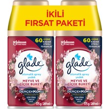 Glade Otomatik Sprey Yedek, 2'li Paket, Meyve ve Çiçek Buketi, 269ML (2 Yedek)