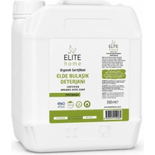 the Elite Home Organik ve Vegan Sertifikalı Elde Bulaşık Deterjanı 3 kg Portakal Yağlı Cilt Dostu