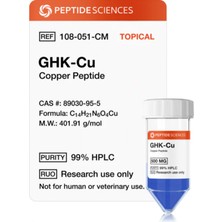 Peptide Sciences Ghk-Cu 500MG (Copper Peptide) (Topical)