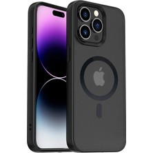 Yesido iPhone 15 Pro ile Uyumlu PC06 Tower Magneticsafe Kapak - Siyah