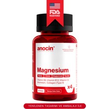 Anocin Magnezyum X4 Complex Citrate, Taurate, Bisglycinate, Malate + Bromelain + Kolajen