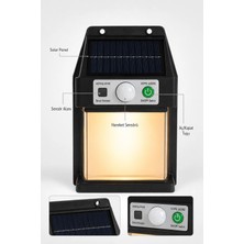 Renklime Güneş Enerjili Sensörlü Solar Aplik Duvar Tipi Dış Mekan Hareket Algılamalı Işık
