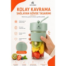Renklime Şarjlı Taşınabilir Meyve Sıkacağı Pipetli Hazneli Pratik Smoothie Blender Bardağı