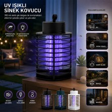 Just Cheap Store USB Şarjlı - 2 Renk Işık Asma Aparat - Sessiz Çalışma Uv Işıklı Sinek Kovucu HS-373 (4741)