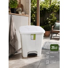 Lorempbox 25 Lt Pedallı Çöp Kovası Iç Kovasız Beyaz Renk