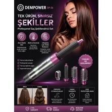 Renklime 5 Başlıklı Çok Fonksiyonlu Saç Şekillendirici Fön Fırçası ve Bukle Yapıcı Set