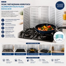 Just Cheap Store Ocak Yağ Sıçrama Koruyucu Alüminyum Folyo Plaka 84X32.5CM (4741)